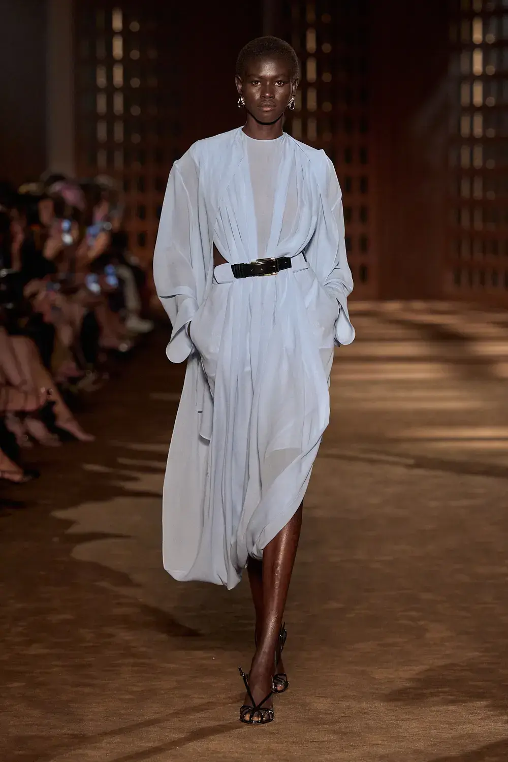 FERRAGAMO SPRING SUMMER 2027 COLLECTION image of the Ferragamo Spring Summer 2027 collection detailing the 1940s inspired clothing and footwear. (image 28 of 61)