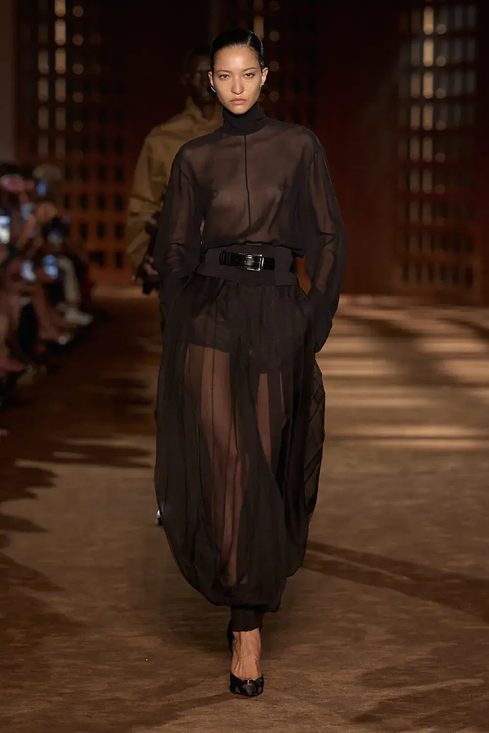 FERRAGAMO SPRING SUMMER 2027 COLLECTION image of the Ferragamo Spring Summer 2027 collection detailing the 1940s inspired clothing and footwear. (image 16 of 61)