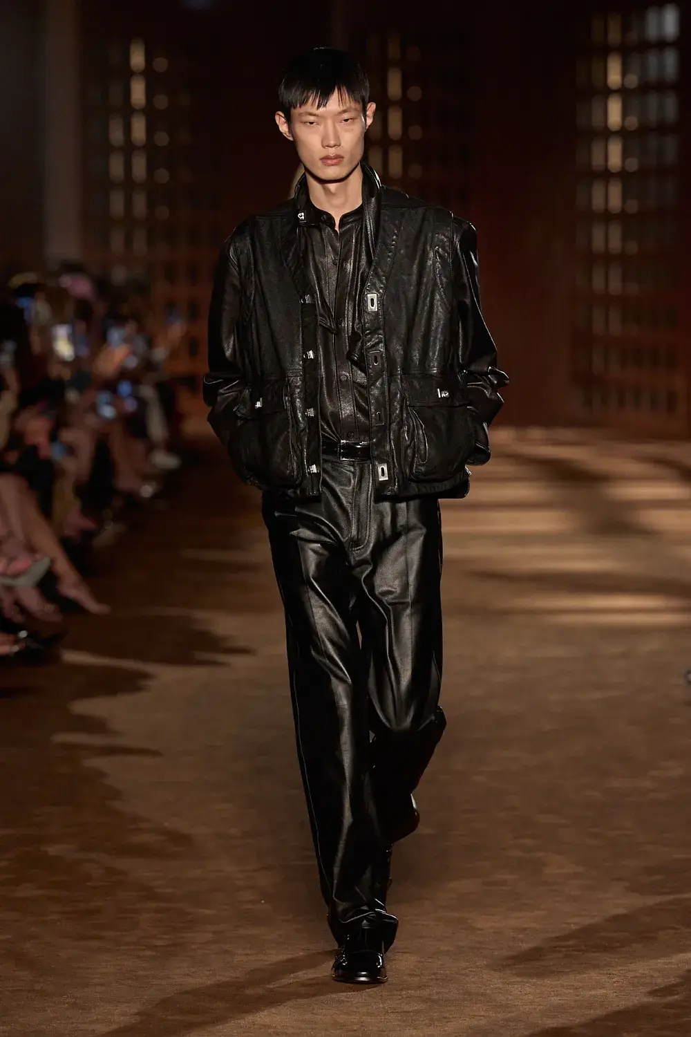 FERRAGAMO SPRING SUMMER 2027 COLLECTION image of the Ferragamo Spring Summer 2027 collection detailing the 1940s inspired clothing and footwear. (image 39 of 61)