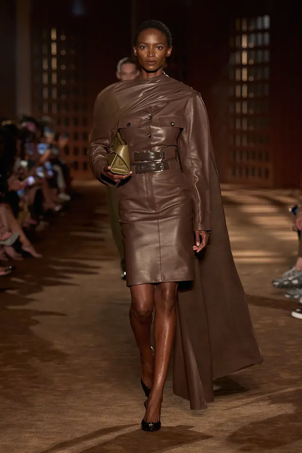 FERRAGAMO SPRING SUMMER 2027 COLLECTION image of the Ferragamo Spring Summer 2027 collection detailing the 1940s inspired clothing and footwear. (image 42 of 61)