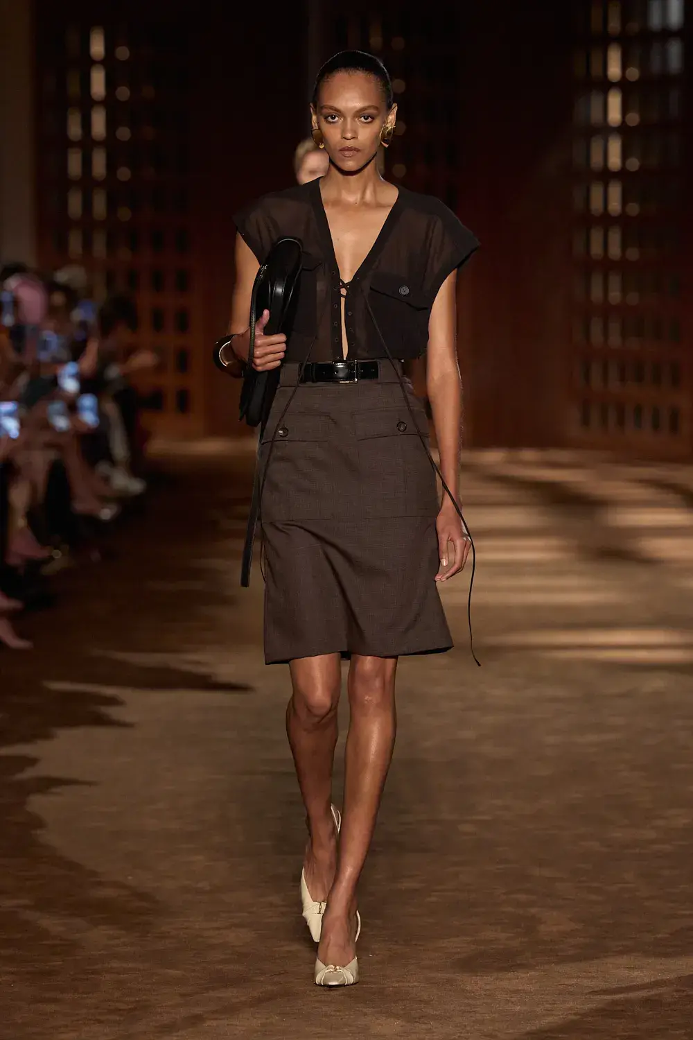 FERRAGAMO SPRING SUMMER 2027 COLLECTION image of the Ferragamo Spring Summer 2027 collection detailing the 1940s inspired clothing and footwear. (image 2 of 61)