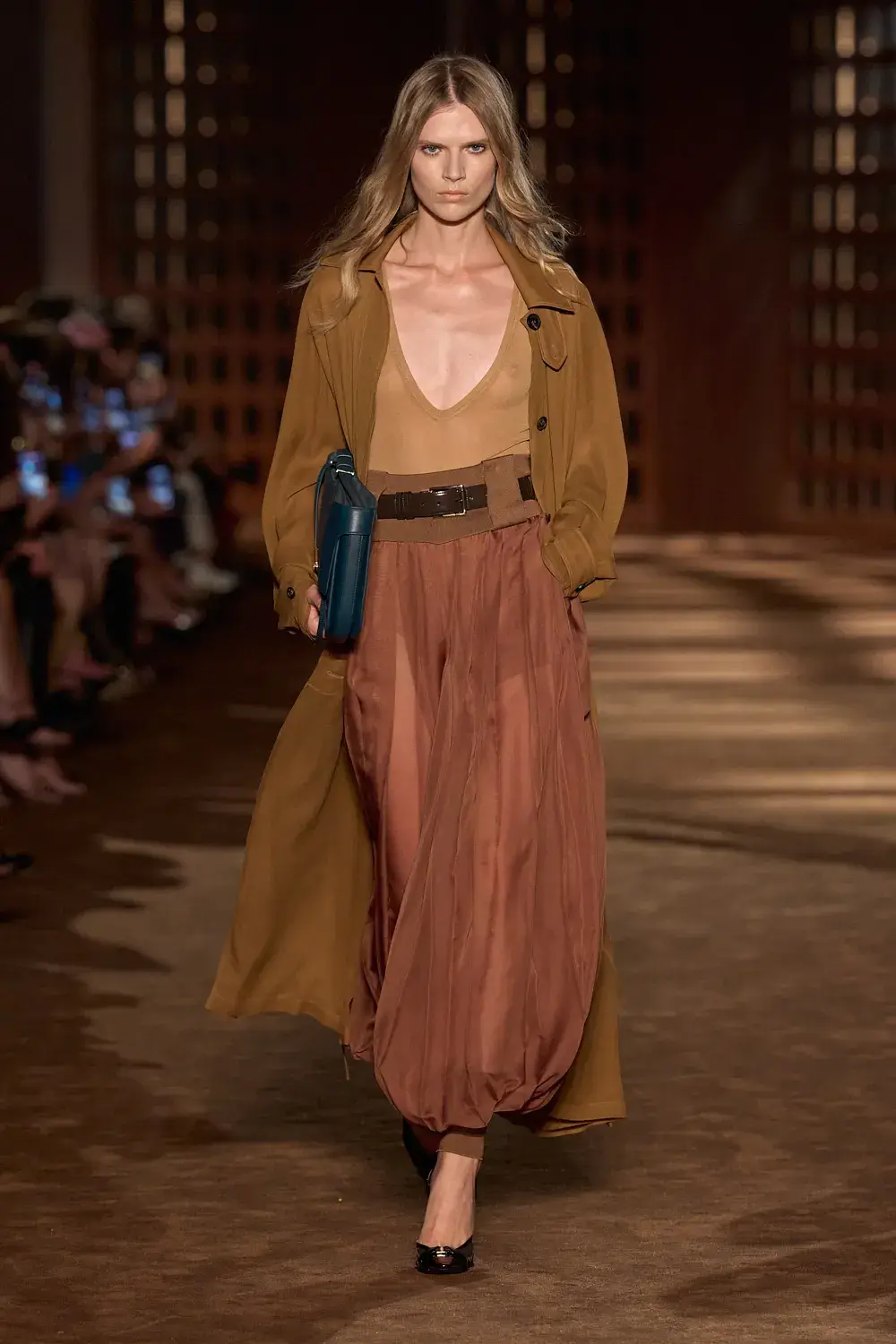 FERRAGAMO SPRING SUMMER 2027 COLLECTION image of the Ferragamo Spring Summer 2027 collection detailing the 1940s inspired clothing and footwear. (image 18 of 61)