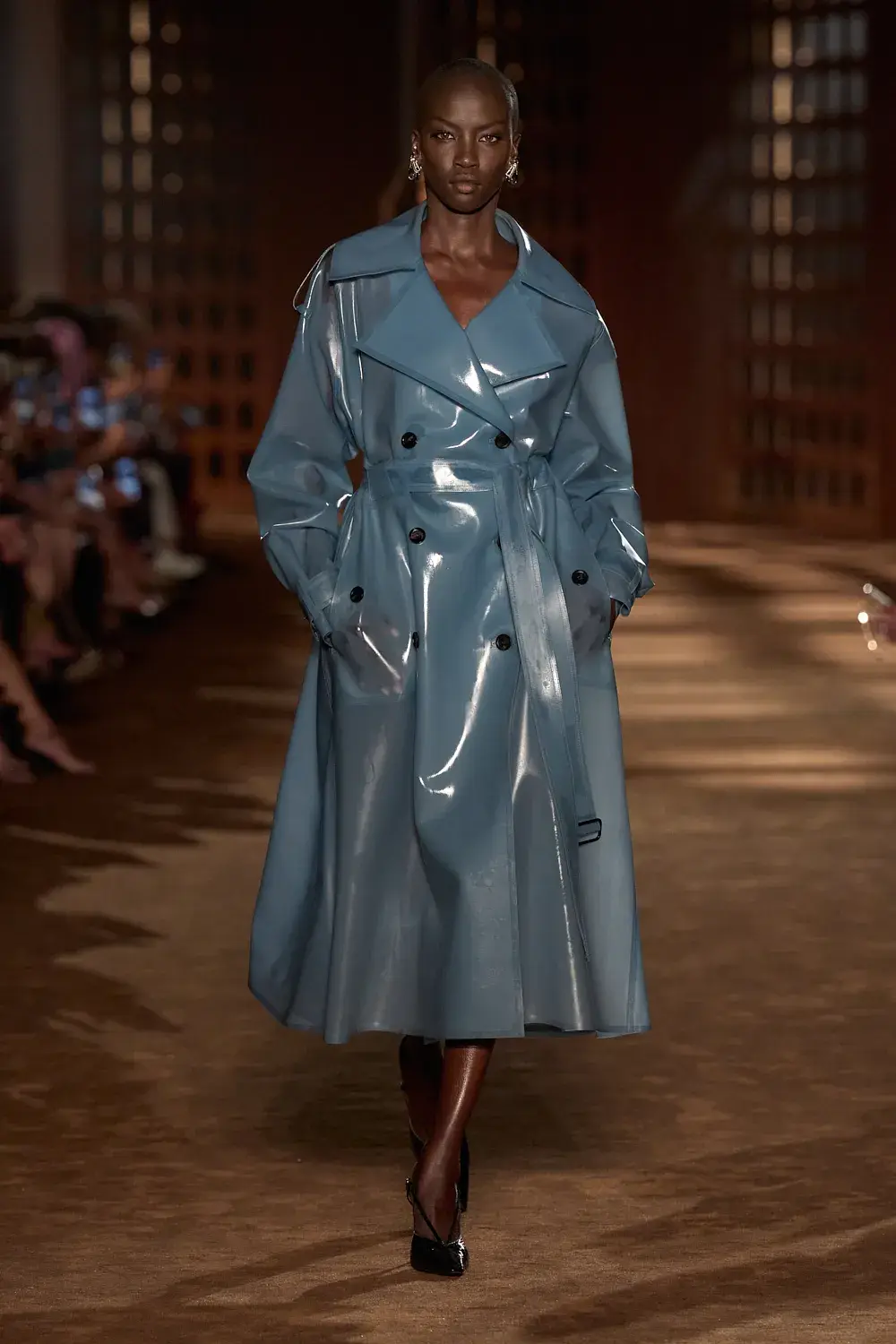 FERRAGAMO SPRING SUMMER 2027 COLLECTION image of the Ferragamo Spring Summer 2027 collection detailing the 1940s inspired clothing and footwear. (image 22 of 61)