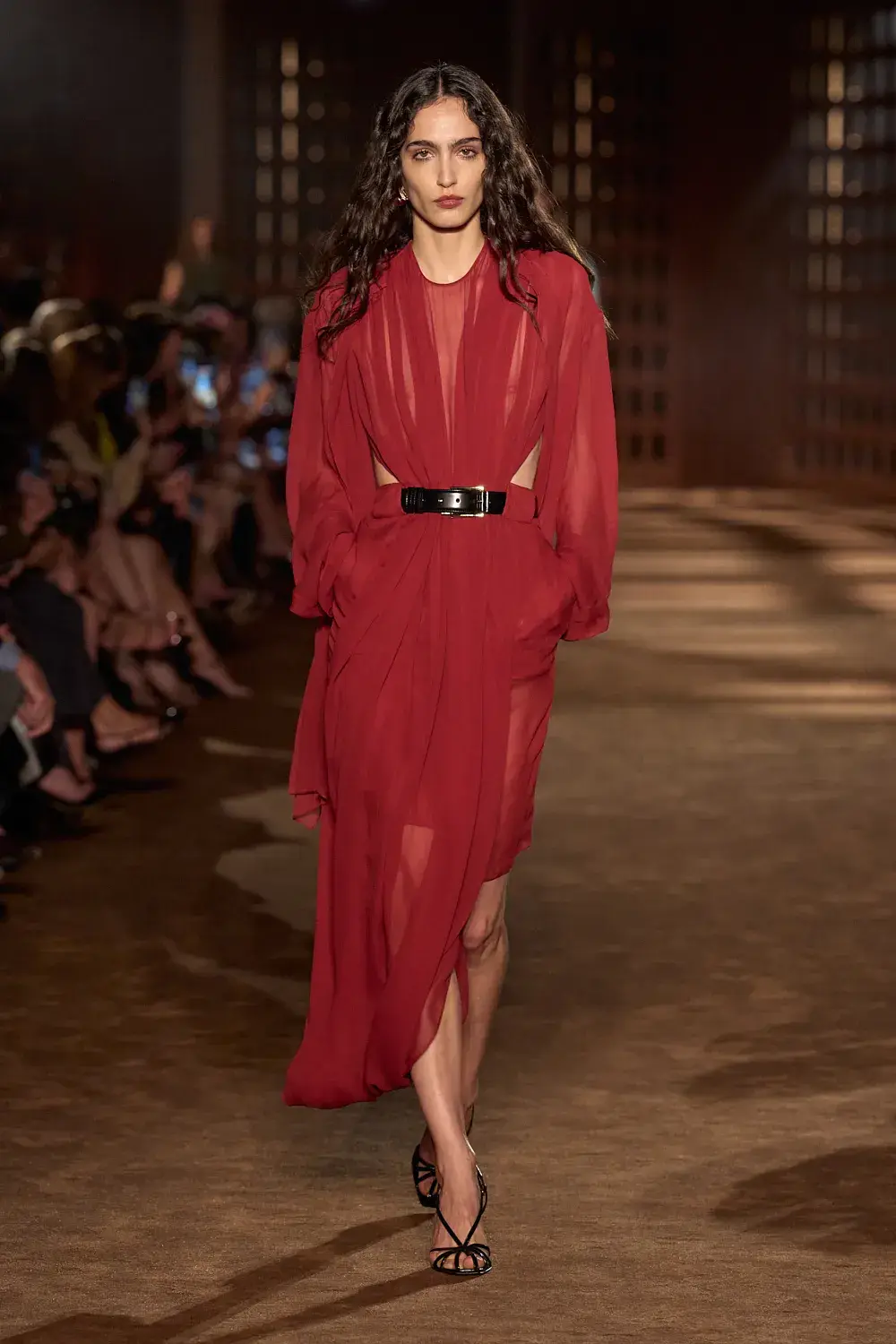 FERRAGAMO SPRING SUMMER 2027 COLLECTION image of the Ferragamo Spring Summer 2027 collection detailing the 1940s inspired clothing and footwear. (image 30 of 61)