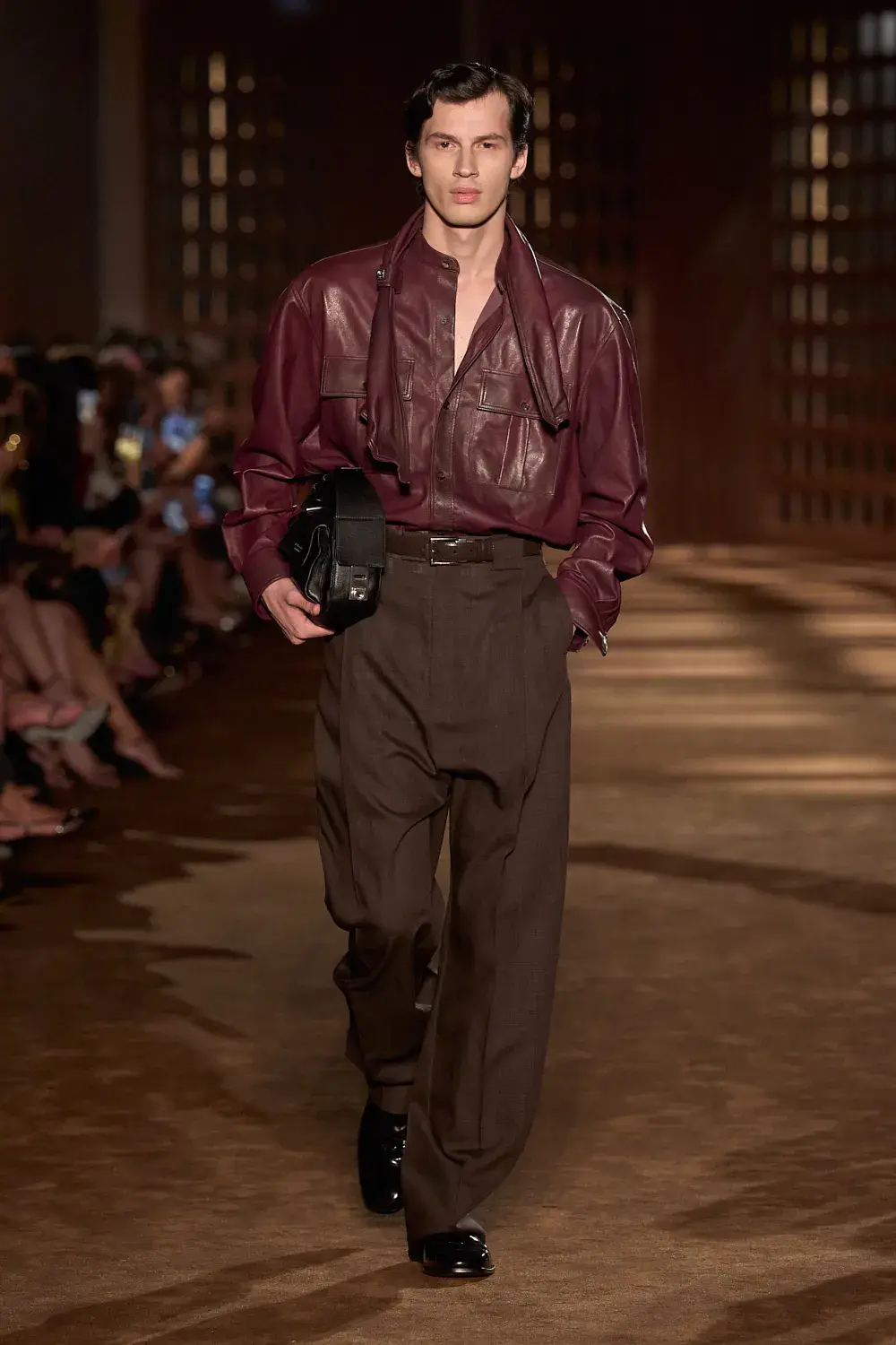 FERRAGAMO SPRING SUMMER 2027 COLLECTION image of the Ferragamo Spring Summer 2027 collection detailing the 1940s inspired clothing and footwear. (image 41 of 61)
