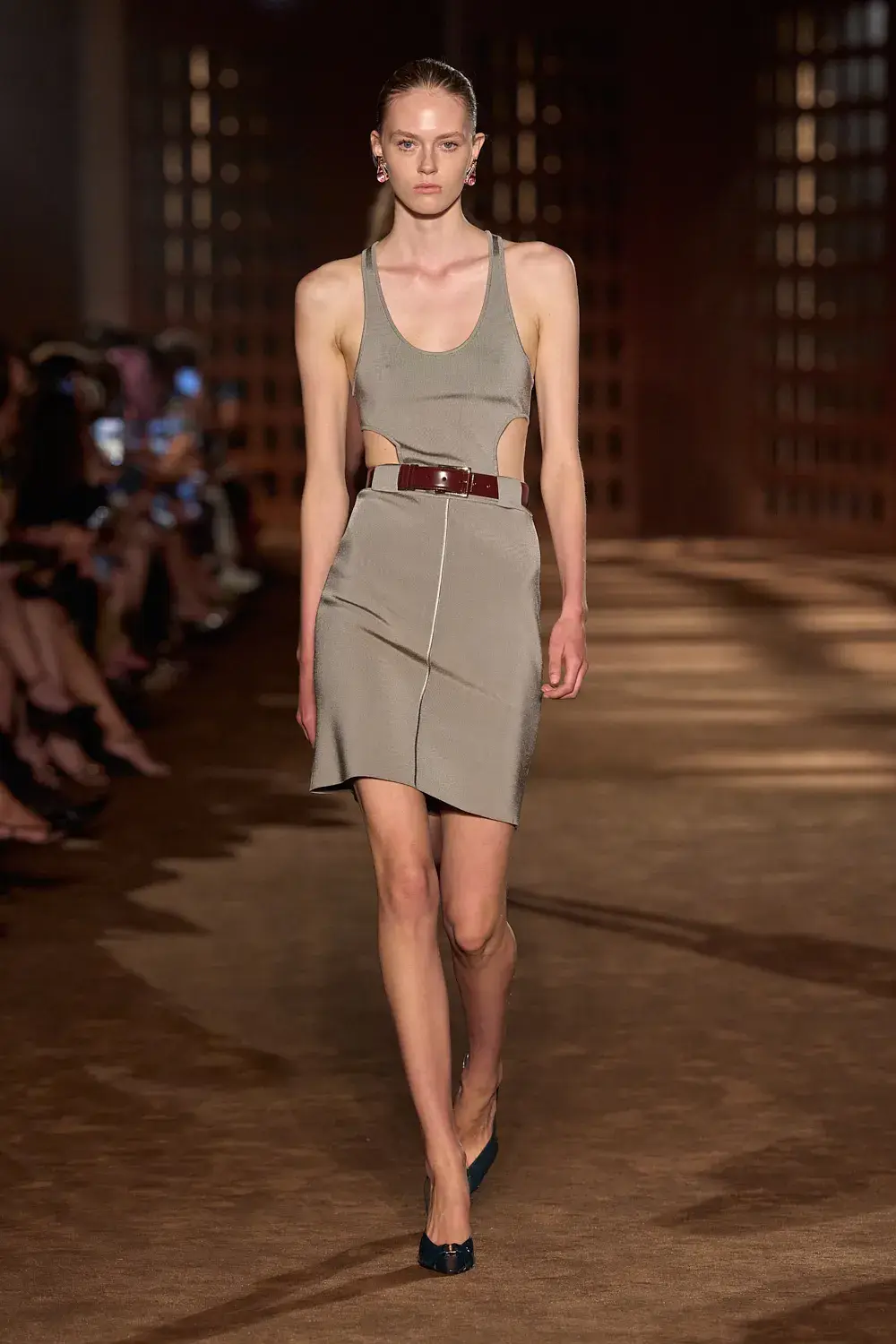 FERRAGAMO SPRING SUMMER 2027 COLLECTION image of the Ferragamo Spring Summer 2027 collection detailing the 1940s inspired clothing and footwear. (image 37 of 61)