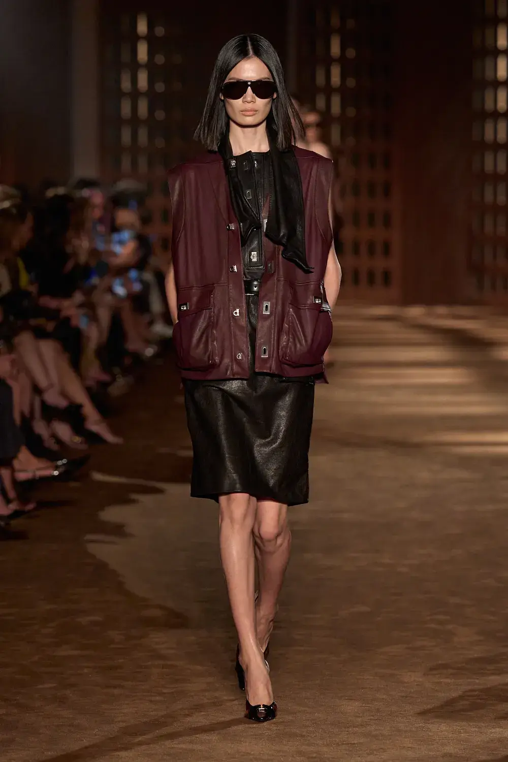 FERRAGAMO SPRING SUMMER 2027 COLLECTION image of the Ferragamo Spring Summer 2027 collection detailing the 1940s inspired clothing and footwear. (image 36 of 61)
