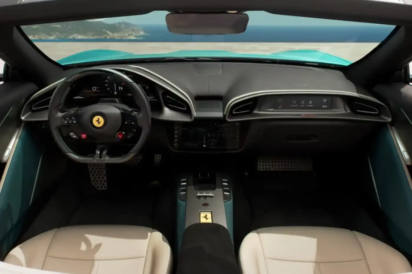 FERRARI-AMALFI-SPIDER-V8-CONVERTIBLE An image detailing the specifications and design updates of the new Ferrari Amalfi Spider convertible. (image 19 of 19)