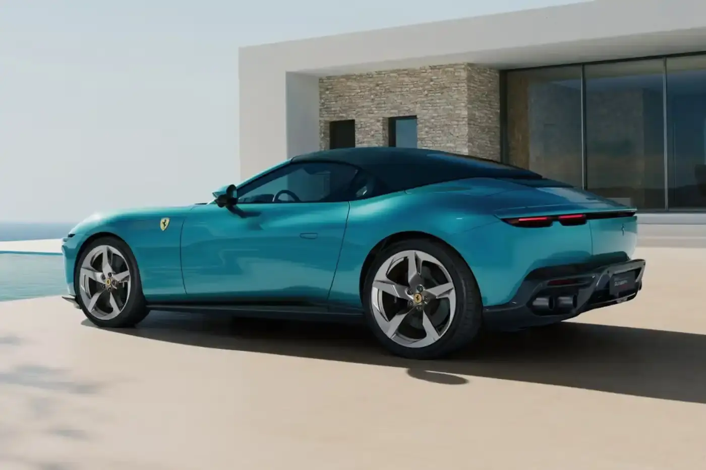 FERRARI-AMALFI-SPIDER-V8-CONVERTIBLE An image detailing the specifications and design updates of the new Ferrari Amalfi Spider convertible. (image 18 of 19)