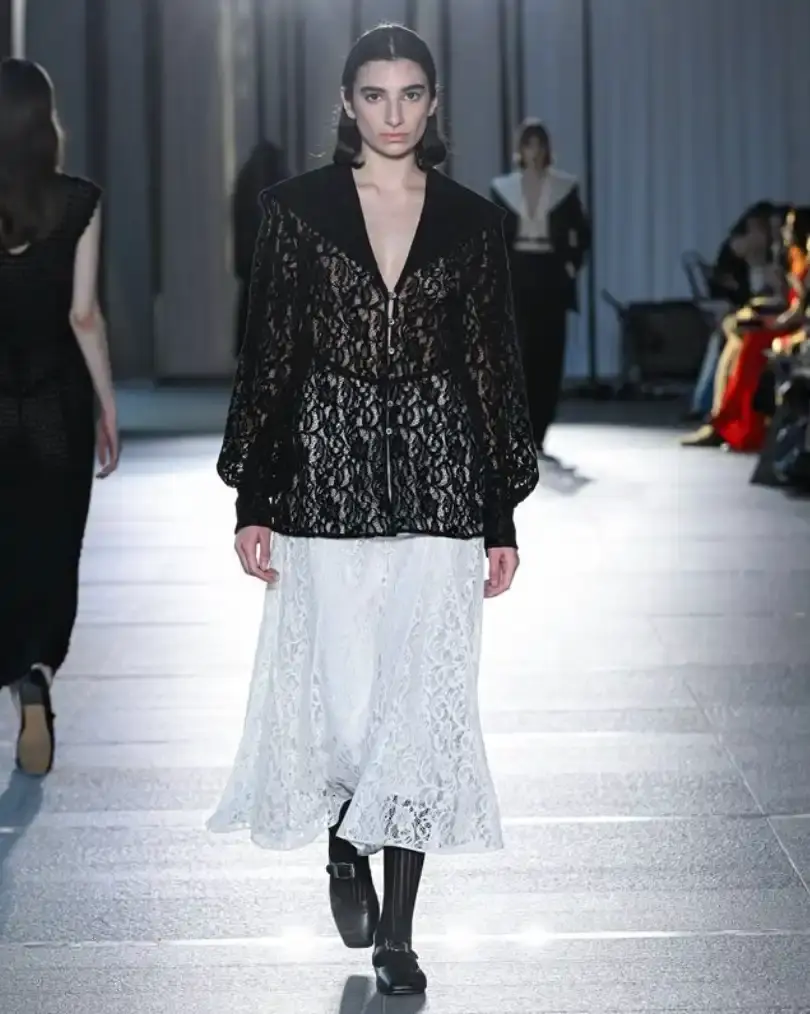 FETICO FW26 REINTERPRETS 1930S SILHOUETTES image of the FETICO Fall/Winter 2026 fashion collection focusing on materials, design references, and specific garment details. (image 9 of 14)