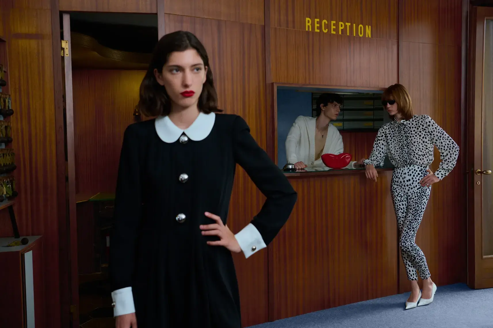 FIORUCCI FW26 CAMPAIGN FOLLOWS A WOMAN THROUGH A HOTEL image of Fiorucci Fall-Winter 2026 campaign Memorie, covering the hotel storyline, the collection's materials and denim techniques, and the campaign credits.