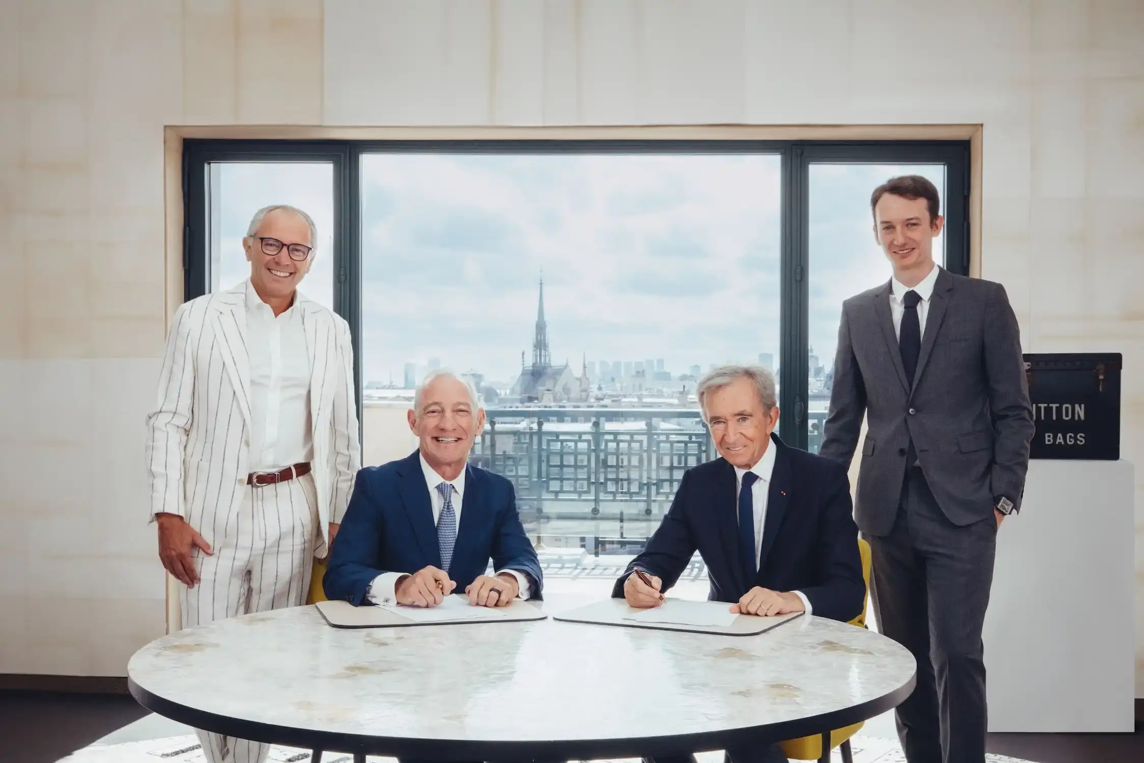 Formula 1 and LVMH logos side by side announcing their strategic partnership