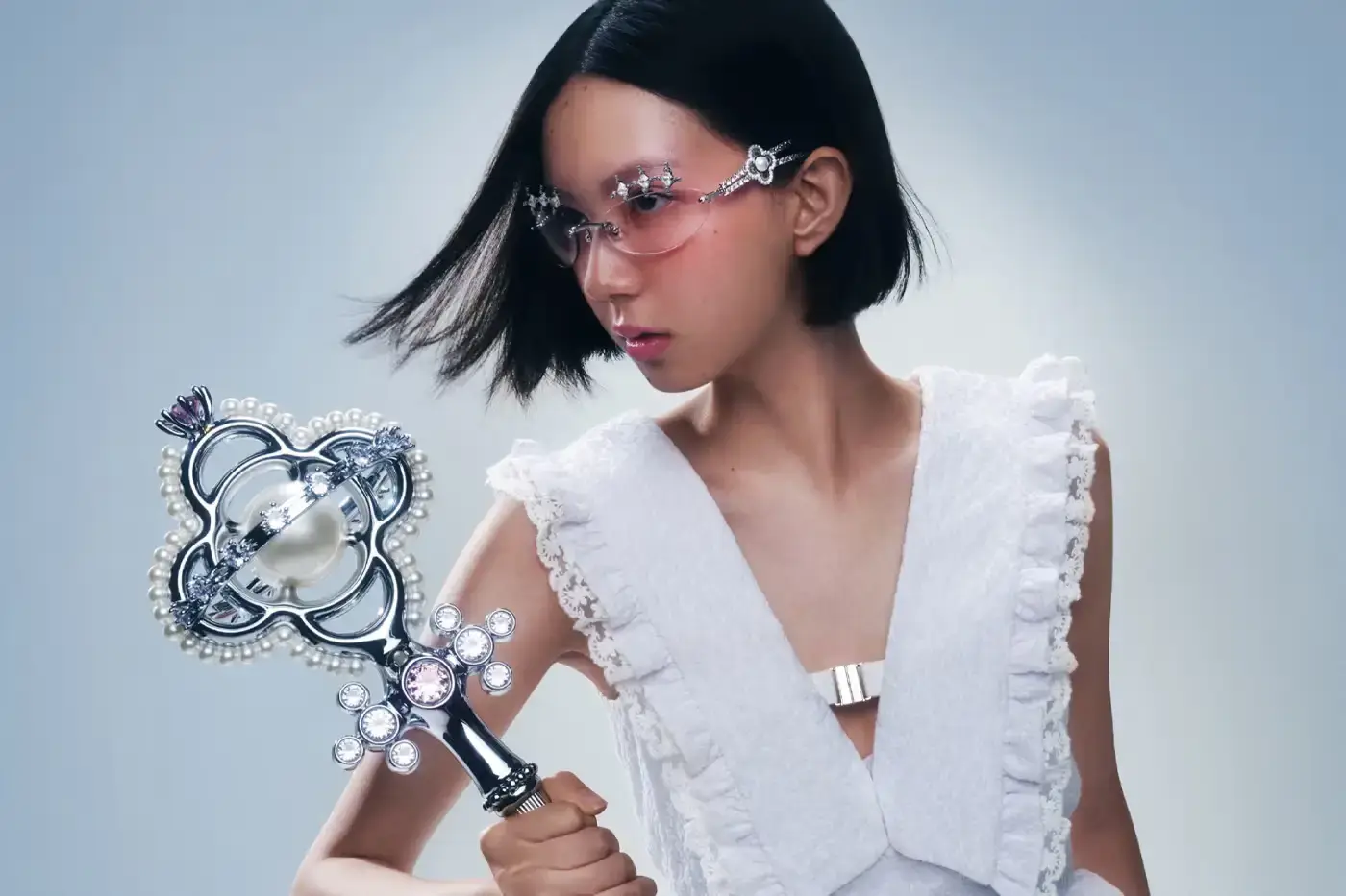 Gentle Monster Gentle Monster's 2025 Jewelry Collection article showcasing new sunglasses and optical frames with crystal embellishments, campaign details featuring Sena Nakajima, and release information.