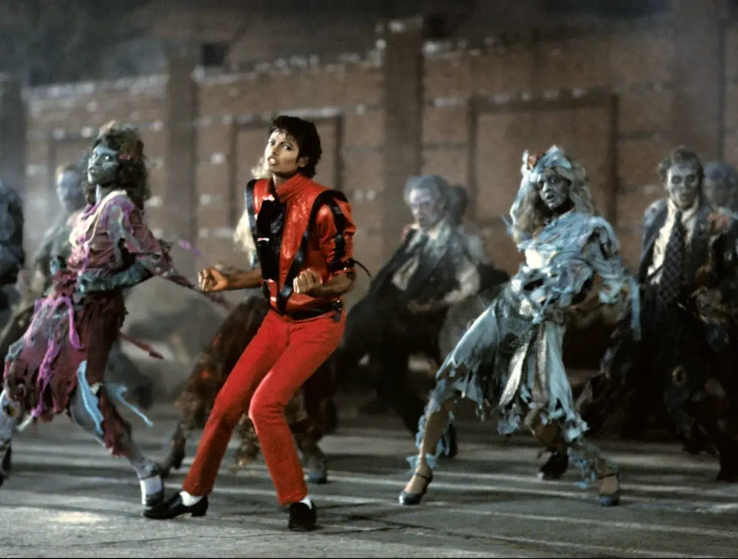 Michael Jackson thriller video clip wearing GH BASS