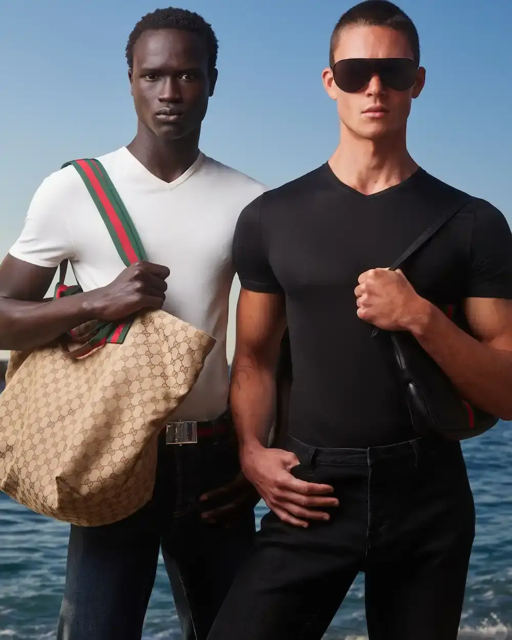 GUCCI SUMMER CAMPAIGN BRINGS FRESH STYLES TO MONTE CARLO Image detailing the new Gucci summer campaign set in Monte Carlo featuring models wearing new collection pieces and accessories. (image 4 of 8)