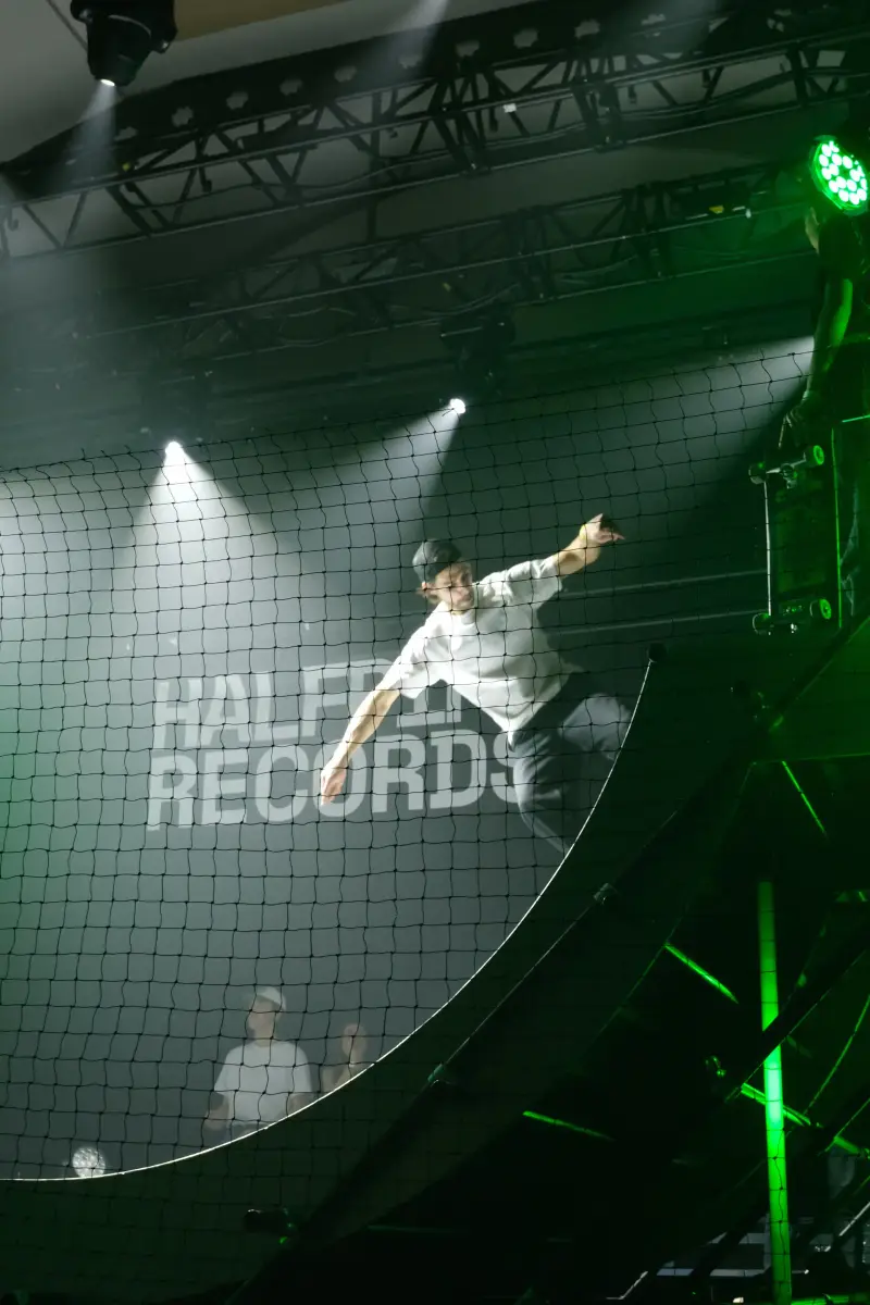 HALFPIPE RECORDS BRINGS SKATE RAMP TO ÉLYSÉE MONTMARTRE an image detailing a music and skateboarding event hosted by Halfpipe Records at Élysée Montmartre in Paris on March 14, 2026. (image 2 of 6)