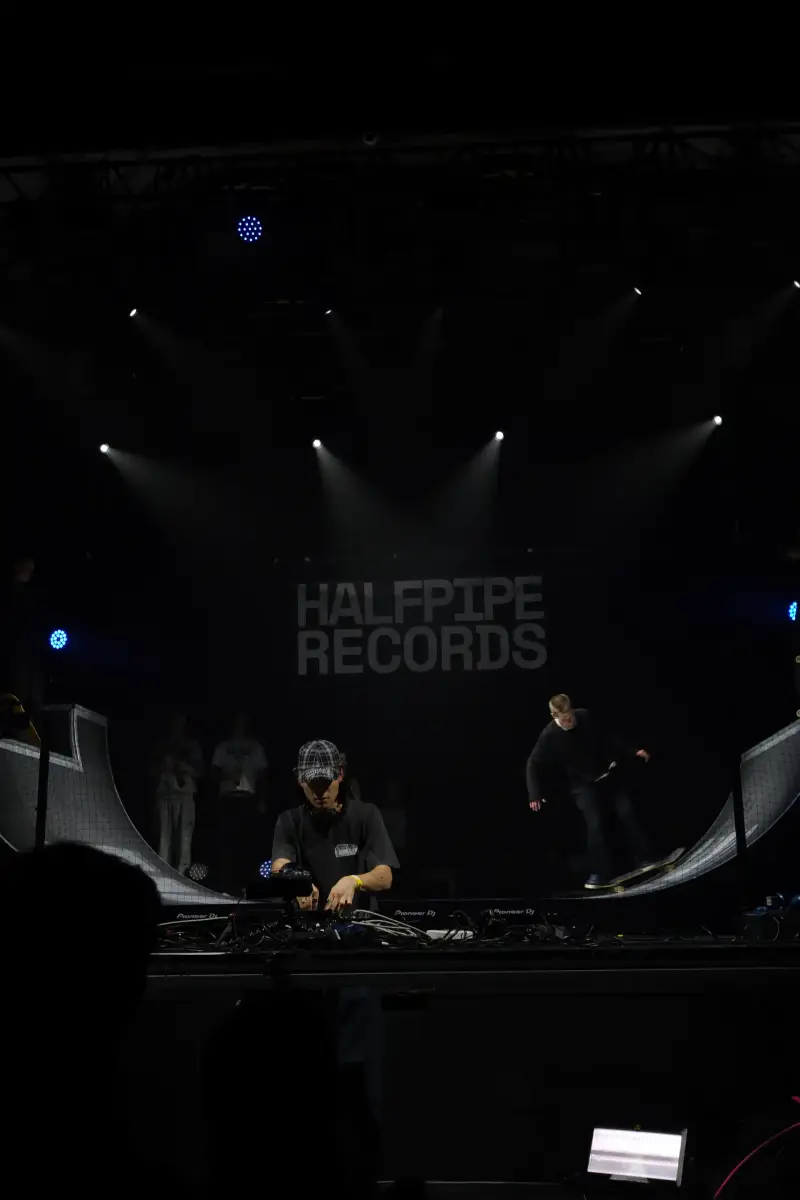 HALFPIPE RECORDS BRINGS SKATE RAMP TO ÉLYSÉE MONTMARTRE an image detailing a music and skateboarding event hosted by Halfpipe Records at Élysée Montmartre in Paris on March 14, 2026. (image 5 of 6)