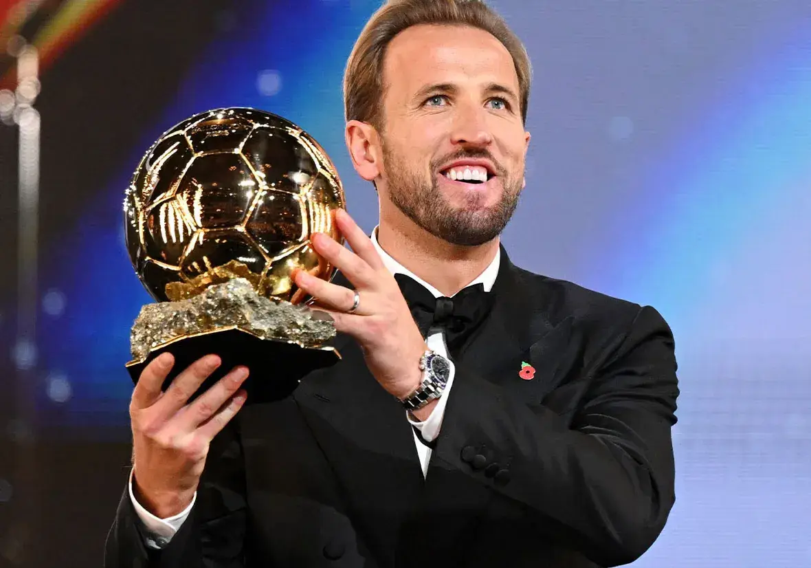 Harry Kane of Bayern Munich and England won the 2026 men’s Ballon d’Or at the London Palladium on 26 October, the first English winner since 2001.