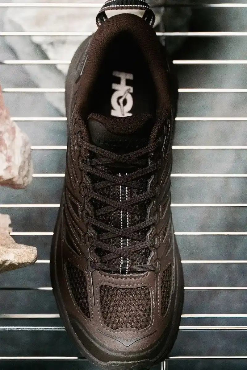 HOKA DROPS JAPAN-ONLY TRAIL RUNNERS IN BROWN HOKA releases two trail running shoes in a brown and grey color scheme, available only in Japan. The Speedgoat 2 and Mafate Speed 2 feature technical specs for runners and work as casual wear. (image 5 of 9)