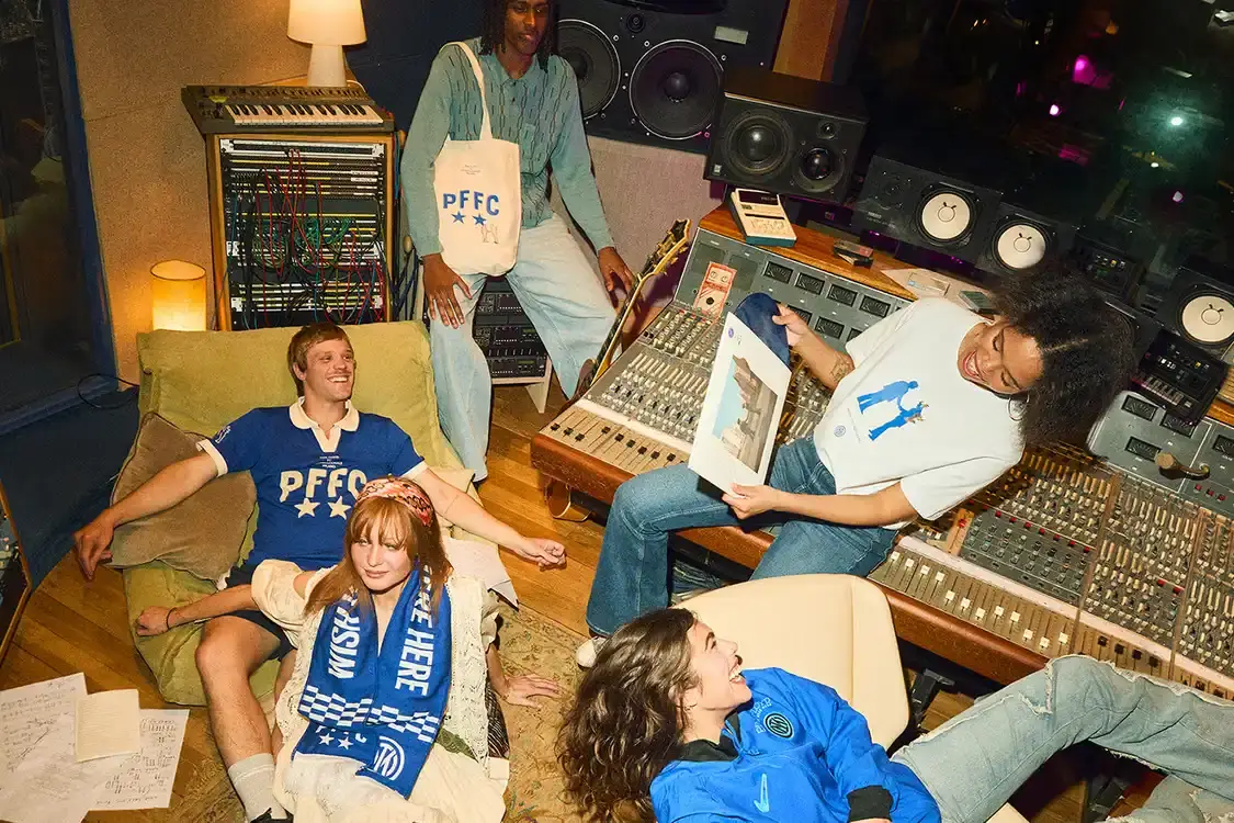 MILAN AND PINK FLOYD LAUNCH 1970S FOOTBALL COLLECTION image detailing a new apparel collaboration between Inter Milan and Pink Floyd featuring retro football shirts and accessories.