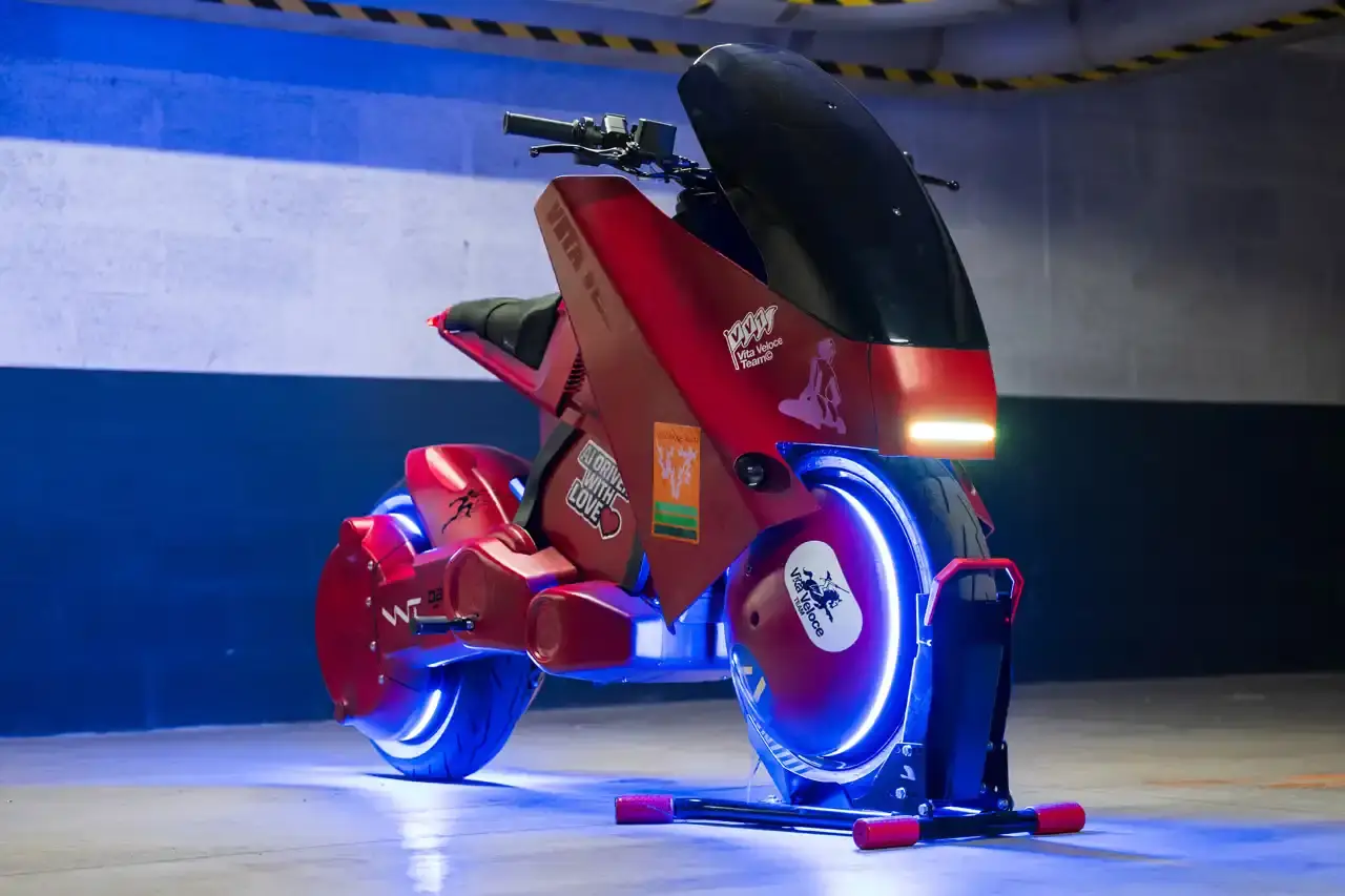 J BALVIN UNVEILS CUSTOM ELECTRIC BIKE image about Colombian reggaeton artist J Balvin's custom electric motorcycle collaboration. Contains technical specifications, design details, and information about the development process between his creative studio VVT and manufacturer DAB Motors. (image 7 of 8)