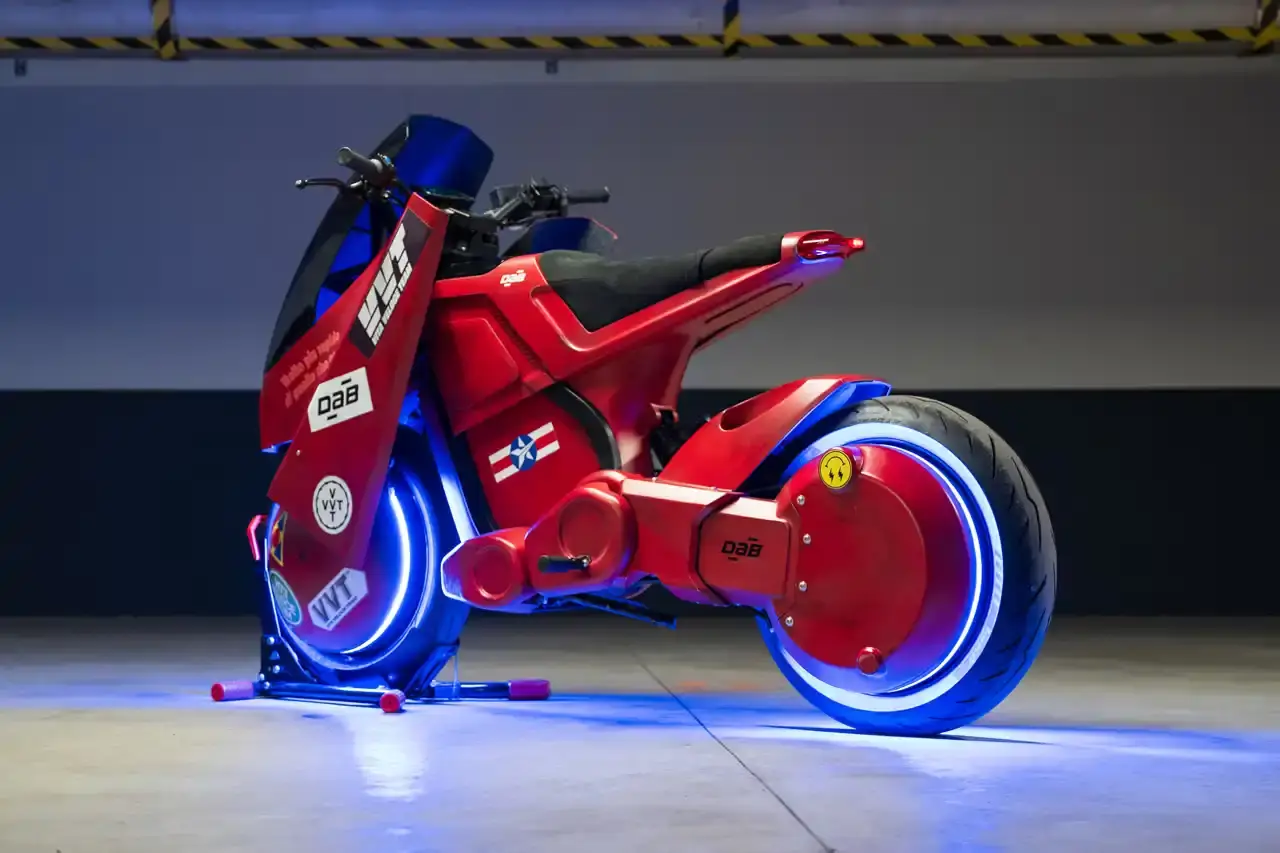 J BALVIN UNVEILS CUSTOM ELECTRIC BIKE image about Colombian reggaeton artist J Balvin's custom electric motorcycle collaboration. Contains technical specifications, design details, and information about the development process between his creative studio VVT and manufacturer DAB Motors. (image 8 of 8)