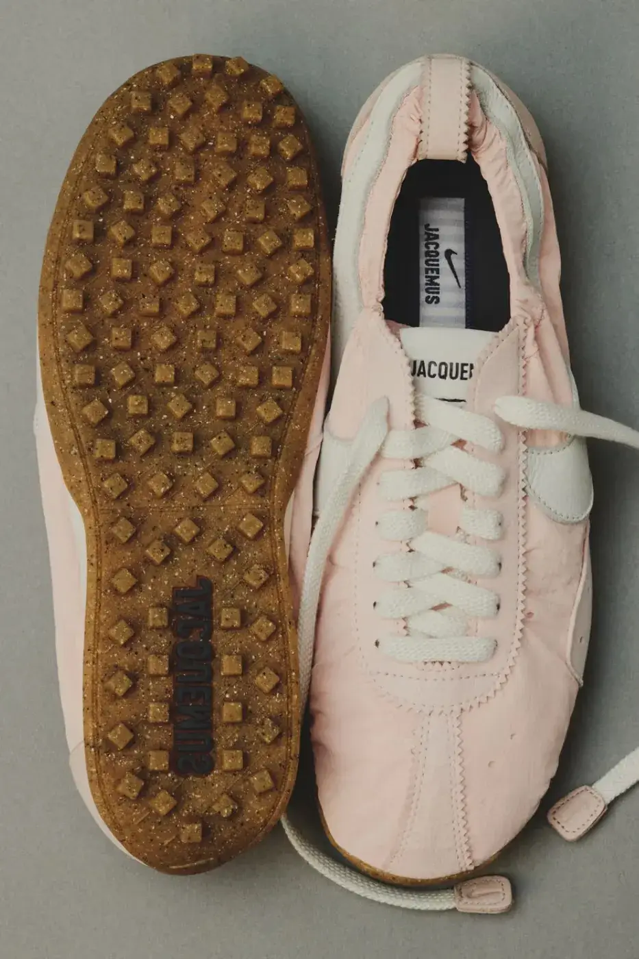 JACQUEMUS AND NIKE DROP NEW MOON SHOES FOR 2026 A text article detailing the Spring 2026 release of three new Jacquemus and Nike Moon Shoe colorways including pricing and design specifications. (image 4 of 8)