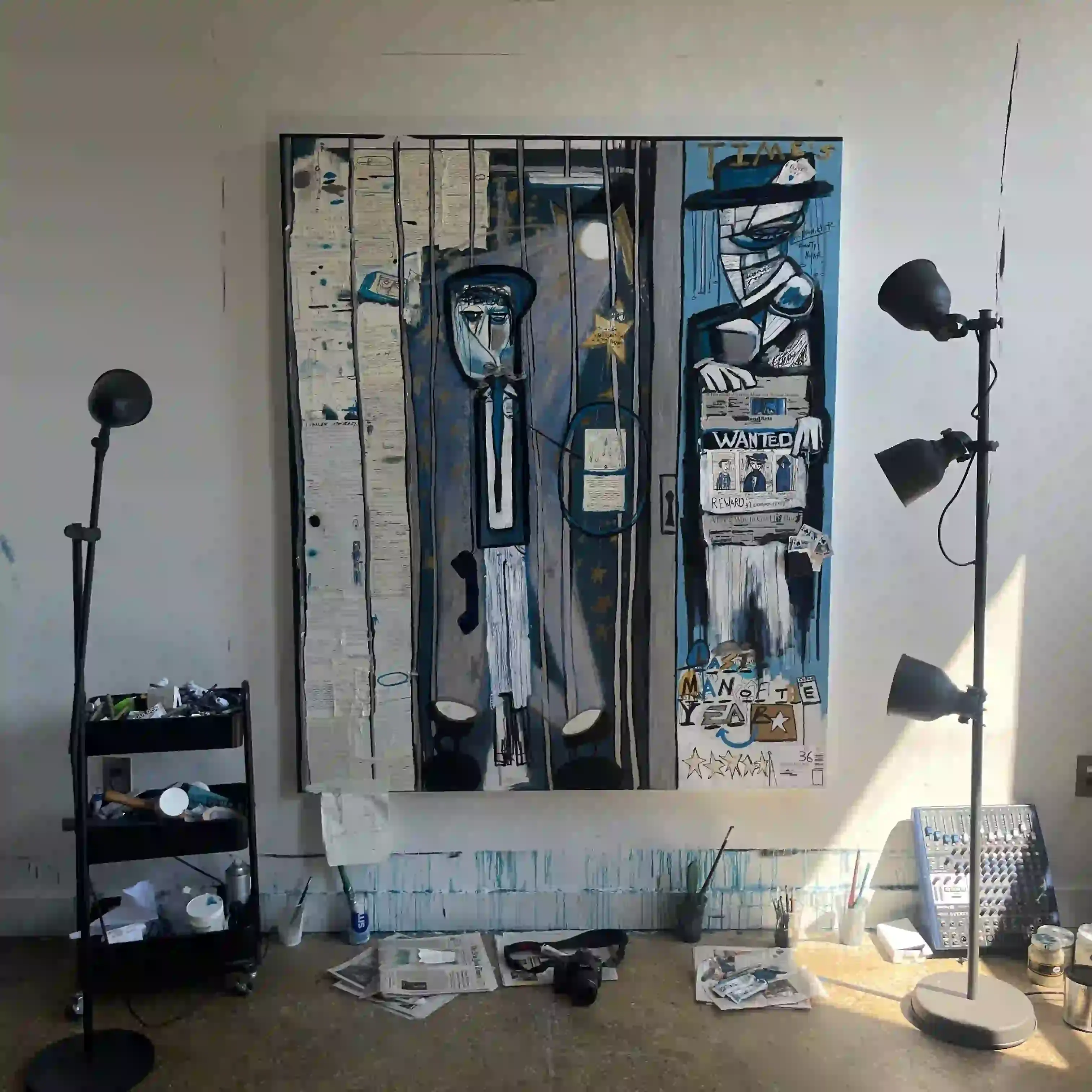 Portrait of artist Jet Le Parti, whose work spans writing, sound, and painting, creating art that reflects urban experience between Brooklyn, Berlin, and London. (image 3 of 11)