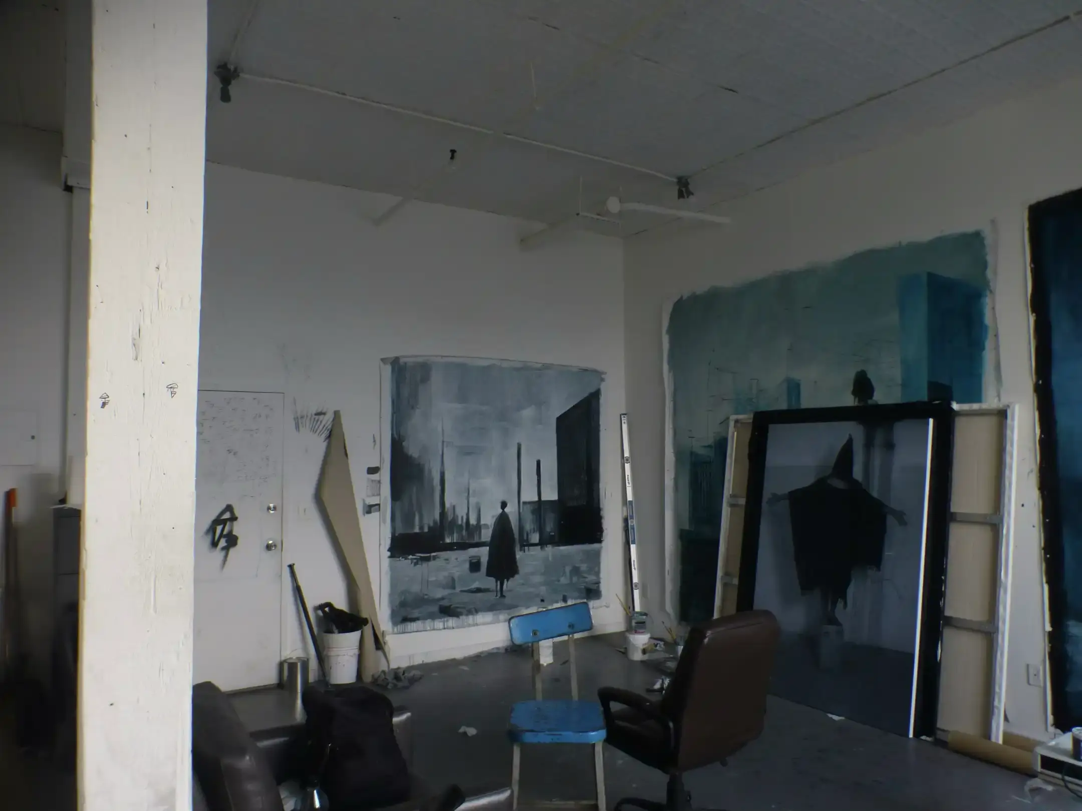 Portrait of artist Jet Le Parti, whose work spans writing, sound, and painting, creating art that reflects urban experience between Brooklyn, Berlin, and London. (image 5 of 11)