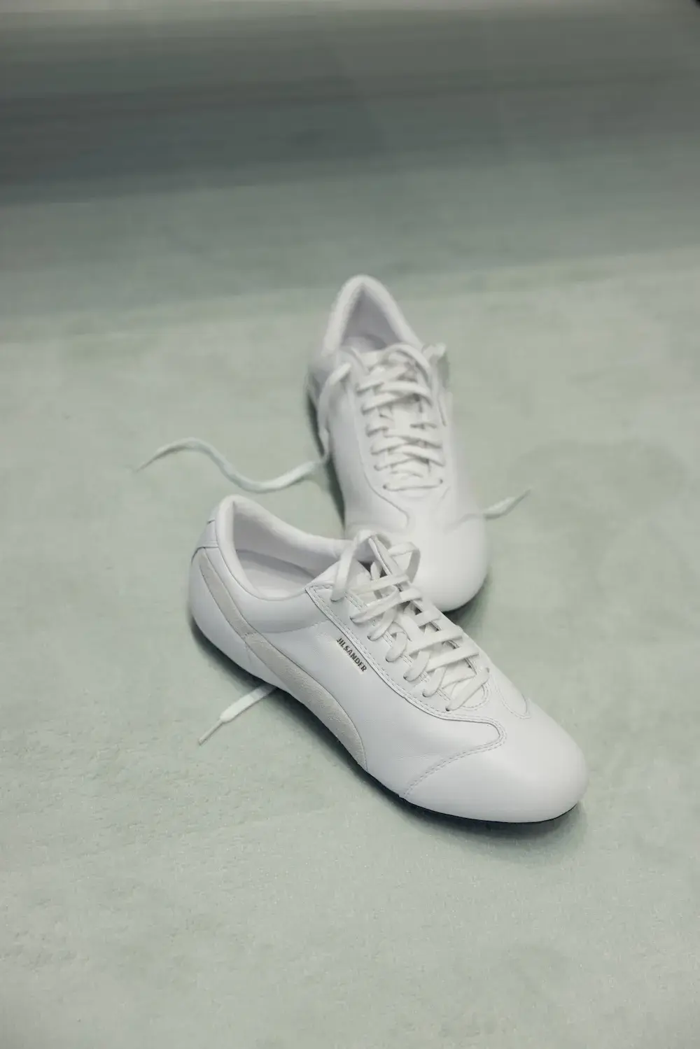 JIL SANDER AND PUMA PREVIEW SS27 SPEEDCAT Overview of the upcoming Jil Sander and Puma sneaker collaboration presented during Milan Fashion Week for the Spring/Summer 2027 season. (image 6 of 6)