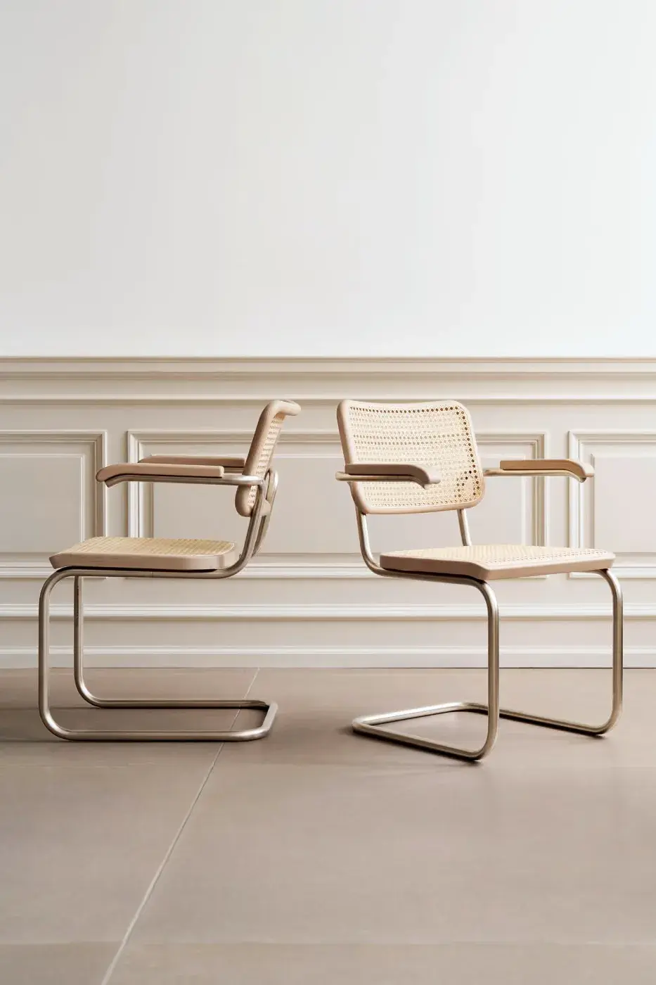 JIL SANDER AND THONET FURNITURE COLLECTION image of the Jil Sander and Thonet JS. THONET furniture collection expansion, detailing the S 411 chair and S 1070 table. (image 4 of 16)