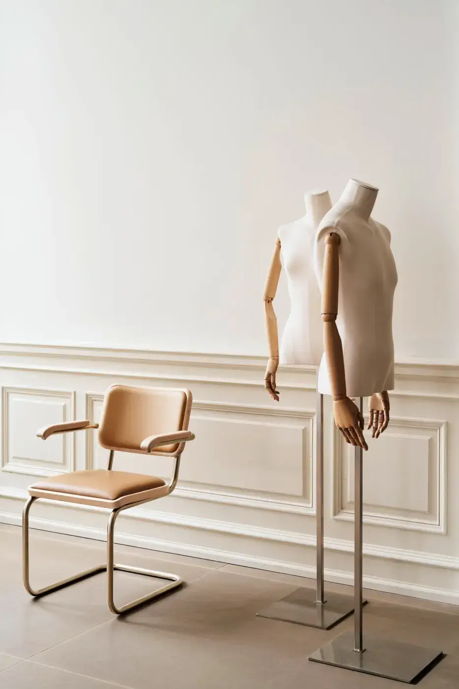 JIL SANDER AND THONET FURNITURE COLLECTION image of the Jil Sander and Thonet JS. THONET furniture collection expansion, detailing the S 411 chair and S 1070 table. (image 2 of 16)