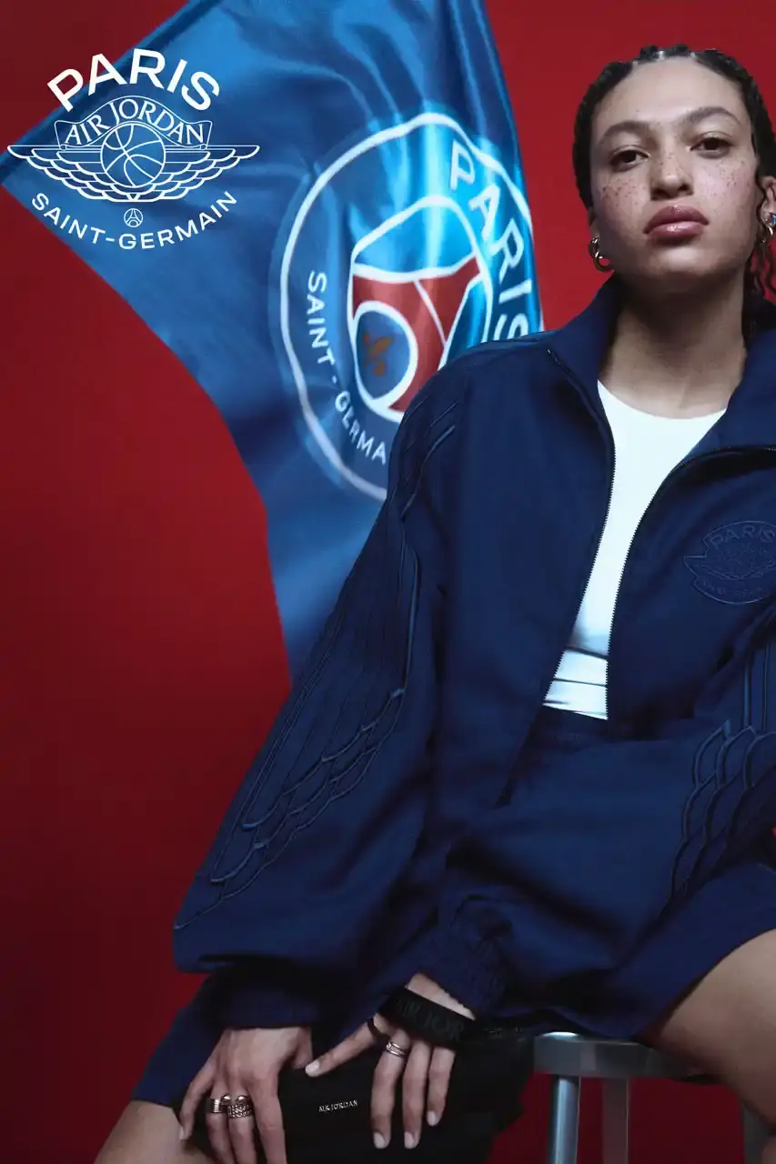 Jordan Brand/PSG PSG players wearing the new Jordan Wings x PSG fourth kit, featuring the Wings logo on the chest with Jumpman and PSG emblems
