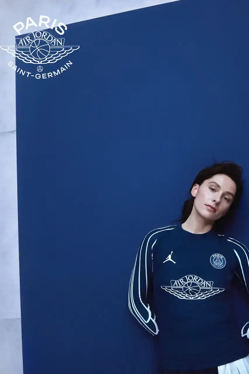 Jordan Brand/PSG PSG players wearing the new Jordan Wings x PSG fourth kit, featuring the Wings logo on the chest with Jumpman and PSG emblems (image 6 of 10)