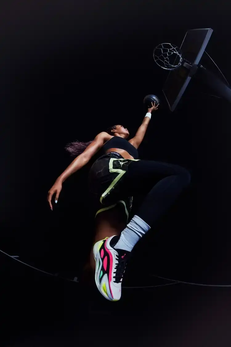 JORDAN HEIR SERIES 2 LAUNCHES FEBRUARY 20 Article about Jordan Brand's Heir Series 2 basketball shoe release, featuring design improvements based on player feedback for women's basketball performance. (image 1 of 7)