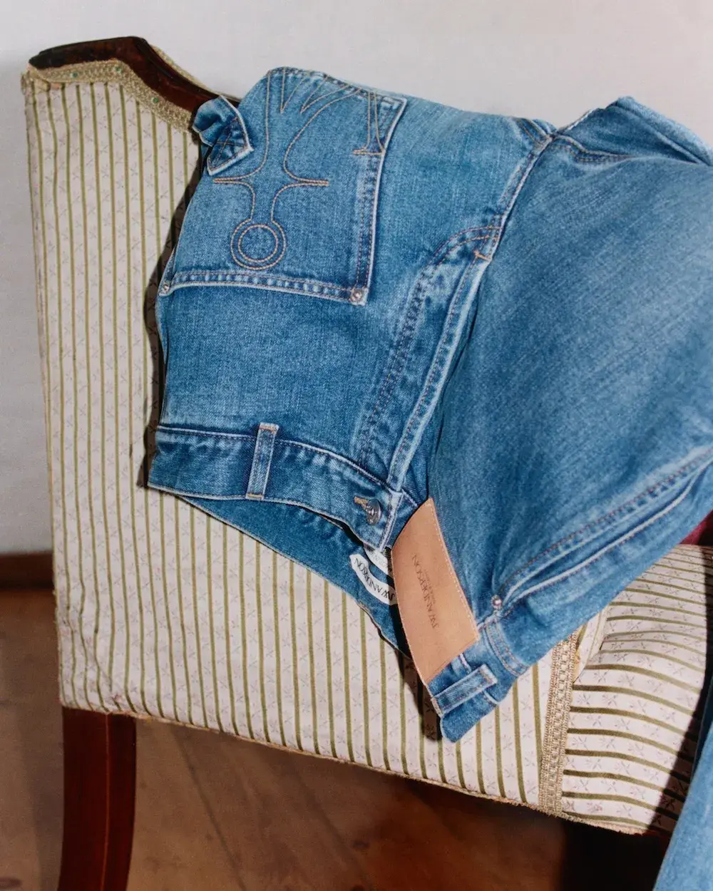 JW ANDERSON TWISTED DENIM CAMPAIGN image the JW Anderson Twisted Denim collection and campaign featuring Dree Hemingway and Nick Delli Santi. (image 11 of 11)