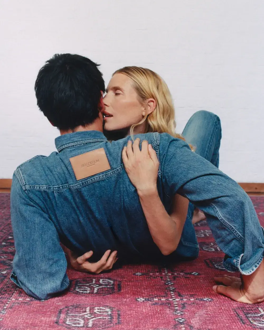 JW ANDERSON TWISTED DENIM CAMPAIGN image the JW Anderson Twisted Denim collection and campaign featuring Dree Hemingway and Nick Delli Santi. (image 2 of 11)