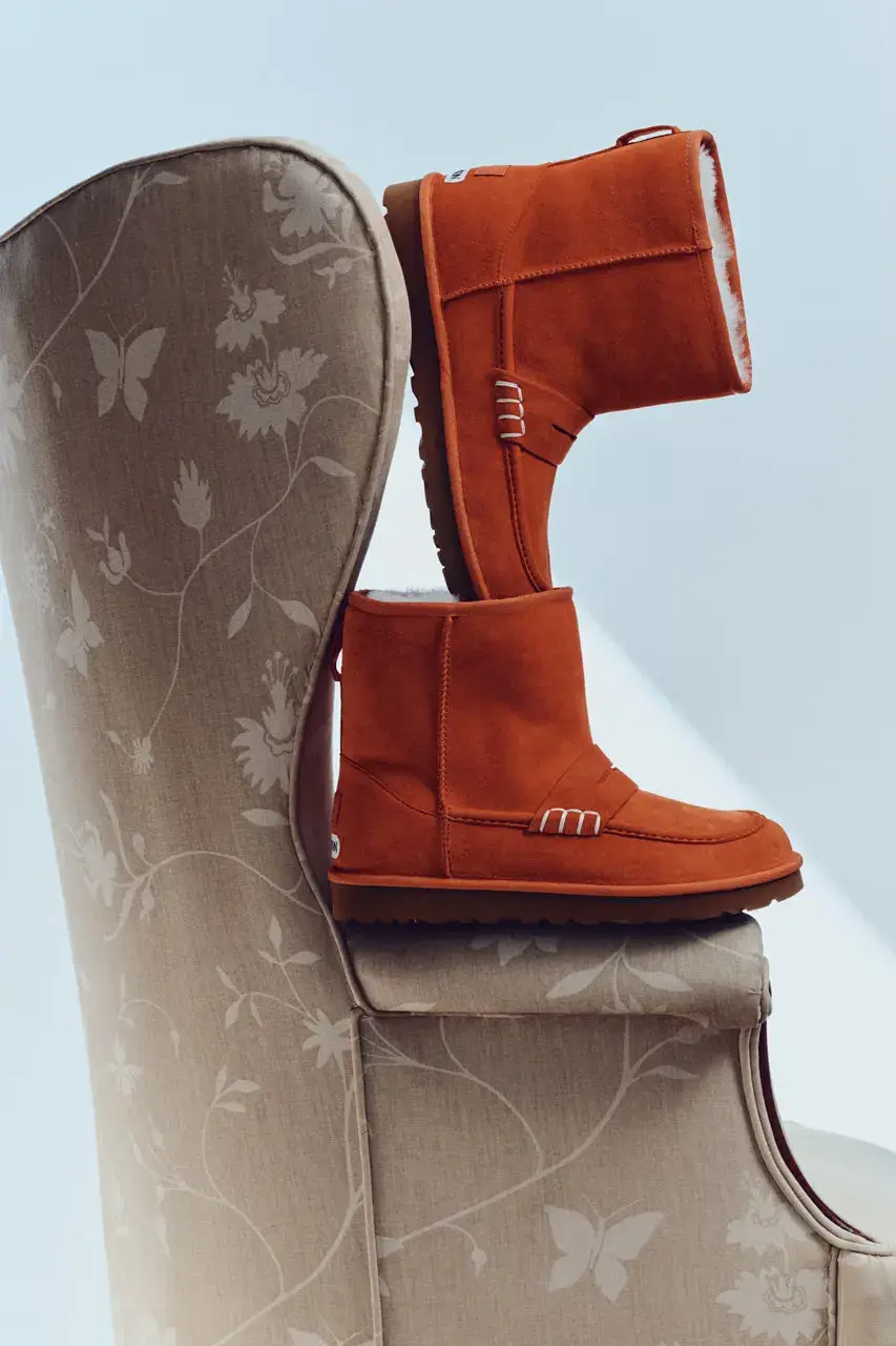 JW ANDERSON AND UGG RELEASE FOOTWEAR COLLABORATION image detailing the JW Anderson and UGG footwear collaboration launch on October 15 featuring musician Blood Orange. (image 7 of 8)