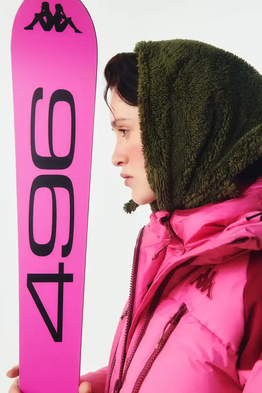 KAPPA LAUNCHES THREE-TIER SKI COLLECTION Italian sportswear brand Kappa introduces Fall/Winter 2025 ski collection organized into three performance tiers with signature 222Banda stripe detailing. (image 9 of 16)