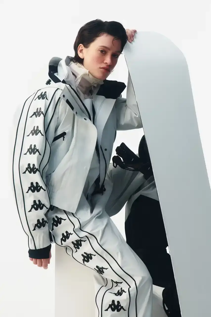 KAPPA LAUNCHES THREE-TIER SKI COLLECTION Italian sportswear brand Kappa introduces Fall/Winter 2025 ski collection organized into three performance tiers with signature 222Banda stripe detailing.