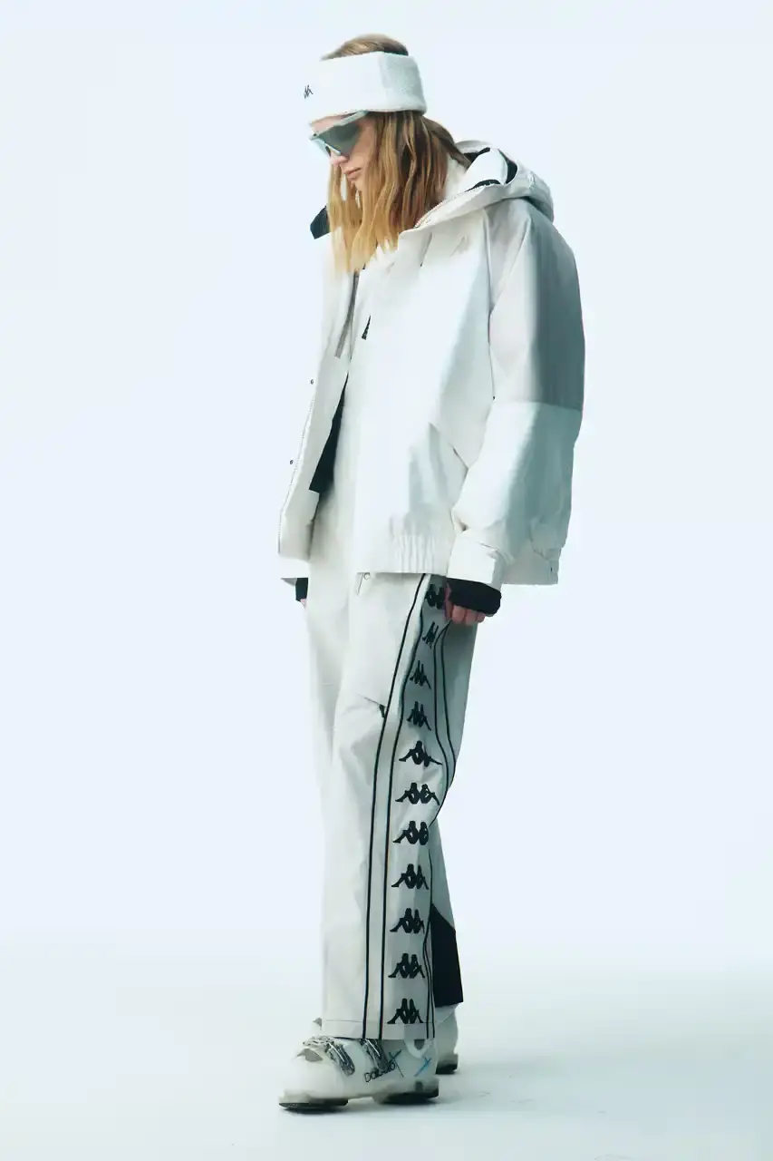 KAPPA LAUNCHES THREE-TIER SKI COLLECTION Italian sportswear brand Kappa introduces Fall/Winter 2025 ski collection organized into three performance tiers with signature 222Banda stripe detailing. (image 12 of 16)