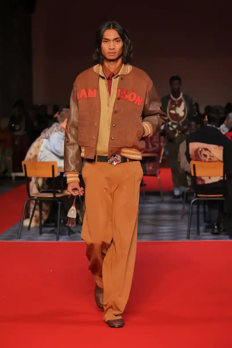 KIDSUPER SHIFTS TONE FOR FALL/WINTER 2026 KidSuper Fall/Winter 2026 collection article discussing the brand's new direction with stylist Imruh Asha, featuring a short film with Vincent Cassel and collaborations with Jameson and Havaianas at paris fashion week (image 26 of 28)