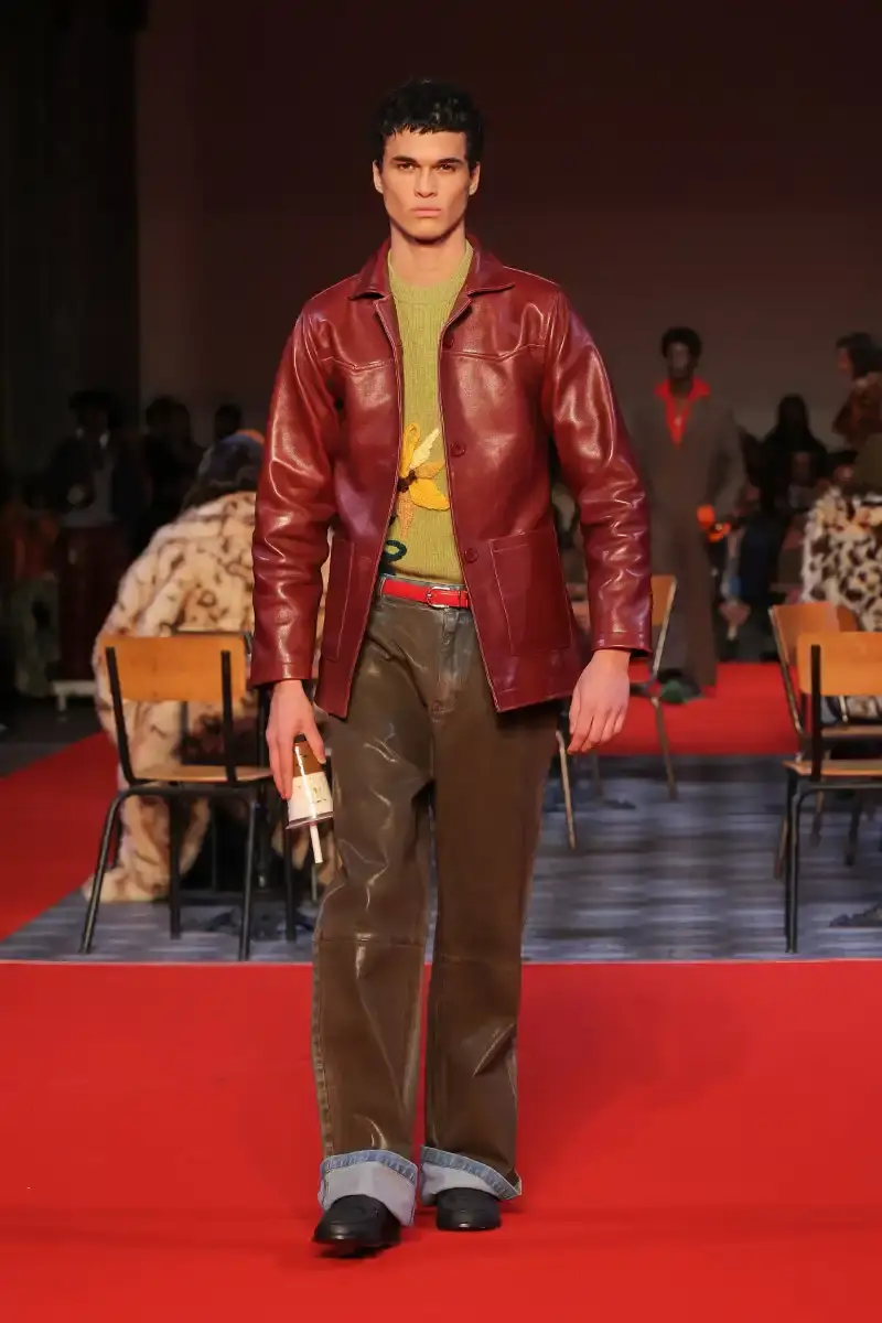 KIDSUPER SHIFTS TONE FOR FALL/WINTER 2026 KidSuper Fall/Winter 2026 collection article discussing the brand's new direction with stylist Imruh Asha, featuring a short film with Vincent Cassel and collaborations with Jameson and Havaianas at paris fashion week (image 16 of 28)