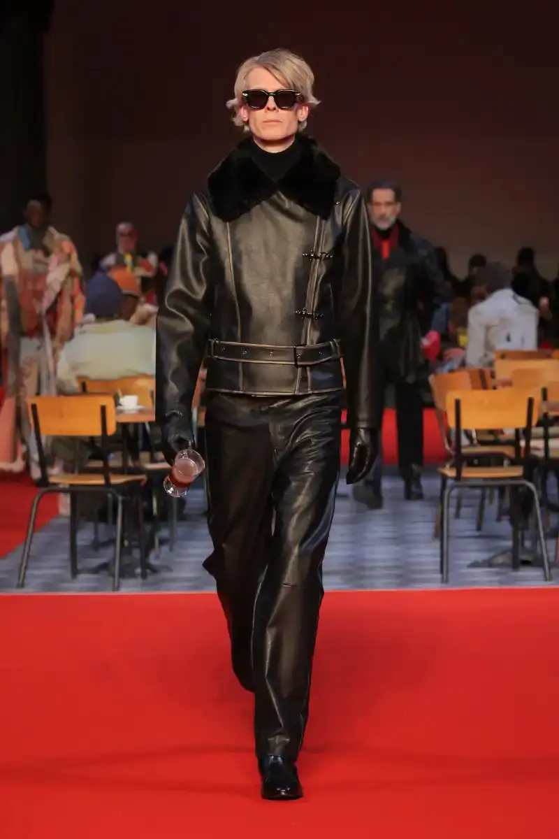 KIDSUPER SHIFTS TONE FOR FALL/WINTER 2026 KidSuper Fall/Winter 2026 collection article discussing the brand's new direction with stylist Imruh Asha, featuring a short film with Vincent Cassel and collaborations with Jameson and Havaianas at paris fashion week (image 9 of 28)