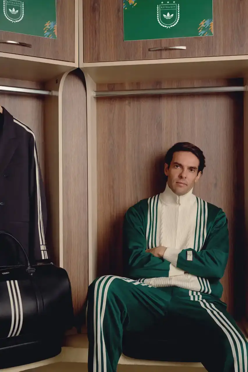 KITH AND ADIDAS FOOTBALL REUNITE AFTER SEVEN-YEAR HIATUS This article announces the Spring 2025 collaboration between Kith and adidas Football after a seven-year hiatus. The collection includes premium apparel (stadium coats, tracksuits, jerseys), footwear (custom Predator models and lifestyle options), and accessories (scarves, bags, headwear). Special collaborations with ESPN, Chase, and DHL Express are highlighted. The full collection launches April 18 online and in Kith retail locations. The article is structured in six paragraphs that outline the collaboration's scope, key apparel pieces, special partnerships, footwear offerings, accessories, and release details. (image 18 of 20)