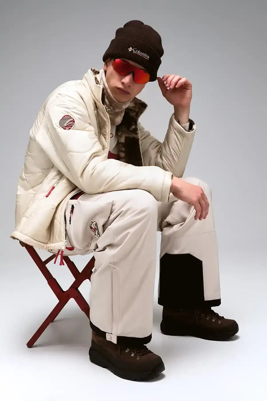 KITH AND COLUMBIA LAUNCH ALPINE COLLECTION Kith for Columbia NSE collection featuring technical ski jackets, snowboards, and alpine equipment inspired by Japanese mountain landscapes. (image 18 of 18)