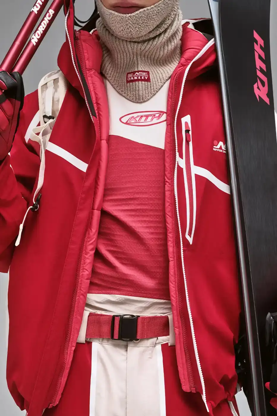 KITH AND COLUMBIA LAUNCH ALPINE COLLECTION Kith for Columbia NSE collection featuring technical ski jackets, snowboards, and alpine equipment inspired by Japanese mountain landscapes. (image 10 of 18)