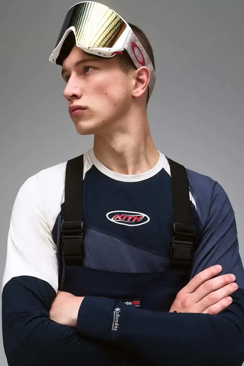 KITH AND COLUMBIA LAUNCH ALPINE COLLECTION Kith for Columbia NSE collection featuring technical ski jackets, snowboards, and alpine equipment inspired by Japanese mountain landscapes. (image 2 of 18)