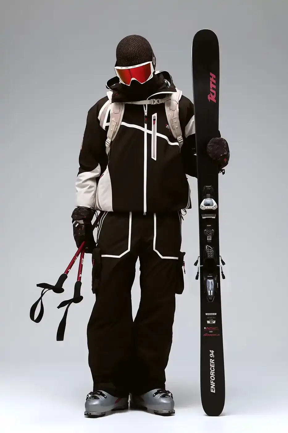 KITH AND COLUMBIA LAUNCH ALPINE COLLECTION Kith for Columbia NSE collection featuring technical ski jackets, snowboards, and alpine equipment inspired by Japanese mountain landscapes. (image 5 of 18)