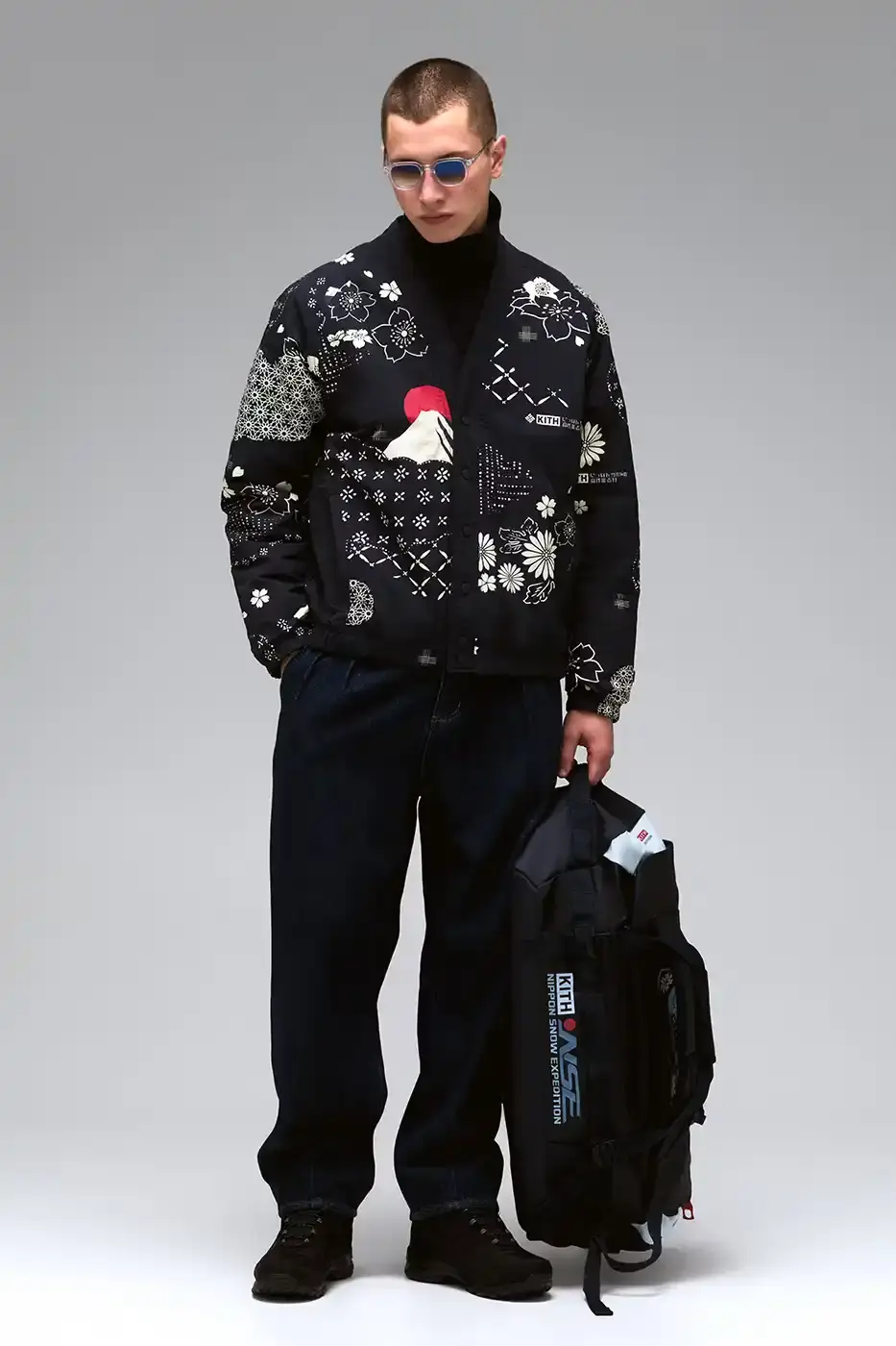 KITH AND COLUMBIA LAUNCH ALPINE COLLECTION Kith for Columbia NSE collection featuring technical ski jackets, snowboards, and alpine equipment inspired by Japanese mountain landscapes. (image 14 of 18)